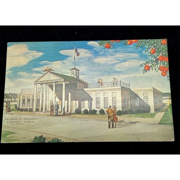 Vintage House of Presidents Postcard Clermont Florida FL‎ Unposted - Picture 1 of 8